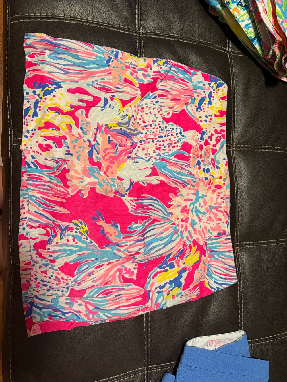 Vibrant Pink Tropical Printed Mini Skirt